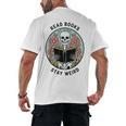 Reader Skeleton Read Books Be Kind Stay Weird Men's Back Print T-Shirt Reader Skeleton Read Books Be Kind Stay Weird Men's Back Print T-Shirt