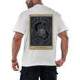 The Reader Tarot Card Mystic Dragon Book Magic Men's Back Print T-Shirt The Reader Tarot Card Mystic Dragon Book Magic Men's Back Print T-Shirt