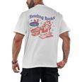 Reading Books I Can't Emotionally Handle Book Lover Men's Back Print T-Shirt Reading Books I Can't Emotionally Handle Book Lover Men's Back Print T-Shirt