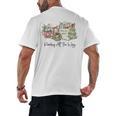 Reading All The Way Christmas Book Lover For Women And Teens Men's Back Print T-Shirt Reading All The Way Christmas Book Lover For Women And Teens Men's Back Print T-Shirt