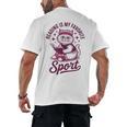 Reading Is My Favorite Sport Cat And Book Lover Women Men's Back Print T-Shirt