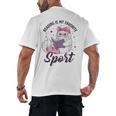 Reading Is My Favorite Sport Saying Cat And Book Lover Men's Back Print T-Shirt Reading Is My Favorite Sport Saying Cat And Book Lover Men's Back Print T-Shirt