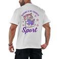 Reading Is My Favorite Sport Saying Quote Book Lovers Men's Back Print T-Shirt