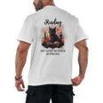 Reading Because Murder Is Wrong Books And Cats Book Lovers Men's Back Print T-Shirt