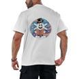 Reading Is Snow Much Fun Snowflake Top Hat Book Fan Winter Men's Back Print T-Shirt Reading Is Snow Much Fun Snowflake Top Hat Book Fan Winter Men's Back Print T-Shirt