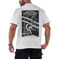 Reading Between The Timelines Time Travel Books Men's Back Print T-Shirt Reading Between The Timelines Time Travel Books Men's Back Print T-Shirt