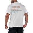 I Rescue Books Trapped In The Bookstore I'm Not A Hoarder Men's Back Print T-Shirt