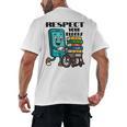 Respect Elders Cellphone Pushing Books In a Wheelchair Men's Back Print T-Shirt
