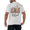 Retired 2025 A New Chapter Begins Retirement Teacher Book Men's Back Print T-Shirt Retired 2025 A New Chapter Begins Retirement Teacher Book Men's Back Print T-Shirt