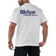 Retro Brooklyn Public Library NY New York Book Lover Men's Back Print T-Shirt