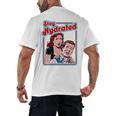 Retro Vampire Book Cover Style Stay Hydrated Halloween Men's Back Print T-Shirt