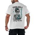 Romance Reader Good Girls Read Spicy Books Halloween Costume Men's Back Print T-Shirt Romance Reader Good Girls Read Spicy Books Halloween Costume Men's Back Print T-Shirt