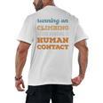 Running On Climbing Social Introvert Humor Vintage Men's Back Print T-Shirt Running On Climbing Social Introvert Humor Vintage Men's Back Print T-Shirt