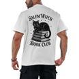 Salem Witch Book Club Bookish Halloween Cat Women Men's Back Print T-Shirt Salem Witch Book Club Bookish Halloween Cat Women Men's Back Print T-Shirt