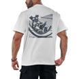 Schnauzer Hammock Reading Book Schnauzer Glasses Men's Back Print T-Shirt