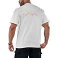 School Librarian Valentines Day Daisy Library Book Lover Premium Men's Back Print T-Shirt