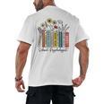 School Psychologist Book Psychology Teacher Appreciation Men's Back Print T-Shirt