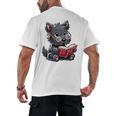 Scottish Terrier Reading a Book Dog Men's Back Print T-Shirt