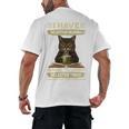 i Have Selective Hearing Cat Coffee Books Retro Men's Back Print T-Shirt