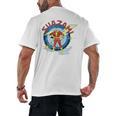 Shazam Comic Book Art Heroic Portrait Vintage Men's Back Print T-Shirt