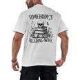 Somebody's Smut Reading Wife Smutty Book Lovers Men's Back Print T-Shirt