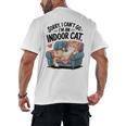 Sorry I Can’t Go I’m An Indoor Cat Couch Introvert Cat Men's Back Print T-Shirt Sorry I Can’t Go I’m An Indoor Cat Couch Introvert Cat Men's Back Print T-Shirt