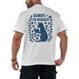 Sorry I'm Booked Cat Reading Book Boho Flowers Vintage Men's Back Print T-Shirt Sorry I'm Booked Cat Reading Book Boho Flowers Vintage Men's Back Print T-Shirt