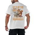 Squirrel Animal Life Is Better With Books And a Men's Back Print T-Shirt Squirrel Animal Life Is Better With Books And a Men's Back Print T-Shirt