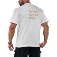 Stay Home Read Books Love Dogs Men's Back Print T-Shirt Stay Home Read Books Love Dogs Men's Back Print T-Shirt