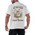 Stay At My Pad And Read Books Frog Introvert Reading Men's Back Print T-Shirt Stay At My Pad And Read Books Frog Introvert Reading Men's Back Print T-Shirt