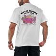Tired Moms Book Club Running On Coffee Chaos And Chapter Cat Men's Back Print T-Shirt