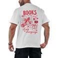 Valentines Book Lover Romance Books Are My Love Language Men's Back Print T-Shirt