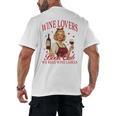Valentine’s Day Wine Lovers Book Club We Read Wine Labels Men's Back Print T-Shirt Valentine’s Day Wine Lovers Book Club We Read Wine Labels Men's Back Print T-Shirt