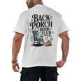 Vintage Reader Author Country Aesthetic Back Porch Book Club Men's Back Print T-Shirt Vintage Reader Author Country Aesthetic Back Porch Book Club Men's Back Print T-Shirt
