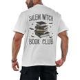 Vintage Salem Book Club Cat Bookish Spooky Halloween Men's Back Print T-Shirt