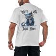 We'Re All Mad Here Cheshire Cat Alice Wonderland Book Kids Men's Back Print T-Shirt