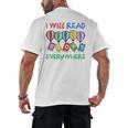 I Will Read Books Everywhere Across America Child Readers Men's Back Print T-Shirt I Will Read Books Everywhere Across America Child Readers Men's Back Print T-Shirt
