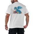 In A World Full Of Bookworms Be A Book Dragon Men's Back Print T-Shirt