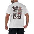 Yes I Really Do Need All These Books Coffee Men's Back Print T-Shirt