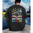 100th Day Of School Astronaut Books Space 100 Days Smarter Men's Back Print T-Shirt