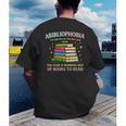 Abibliophobia Bibliophilia Abibliophobia Book Lovers Men's Back Print T-Shirt Abibliophobia Bibliophilia Abibliophobia Book Lovers Men's Back Print T-Shirt
