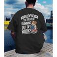 Abibliophobia Dog Book Lover Library Men's Back Print T-Shirt Abibliophobia Dog Book Lover Library Men's Back Print T-Shirt