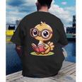 Adorable Book Lover Ostrich With Reading Glasses Cute Men's Back Print T-Shirt Adorable Book Lover Ostrich With Reading Glasses Cute Men's Back Print T-Shirt