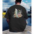 Alice In Wonderland Characters Lewis Carroll Book Lover Men's Back Print T-Shirt Alice In Wonderland Characters Lewis Carroll Book Lover Men's Back Print T-Shirt