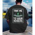 Alien Quote Take Me To Your Readers Sci-Fi Ufo Book Lover Men's Back Print T-Shirt Alien Quote Take Me To Your Readers Sci-Fi Ufo Book Lover Men's Back Print T-Shirt