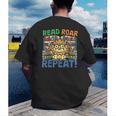 Animals Read Reading Book Library First Day Of School Kids Men's Back Print T-Shirt