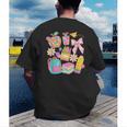 Apple Disco Pencil Books Bow Teacher Student Back To School Men's Back Print T-Shirt