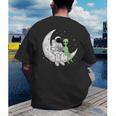 Astronaut Reading Book To Alien Moon Space Book Lover Men Men's Back Print T-Shirt Astronaut Reading Book To Alien Moon Space Book Lover Men Men's Back Print T-Shirt