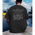 Aziraphale's Bookshop AZ Fell And Co Literary Antiquarian Men's Back Print T-Shirt