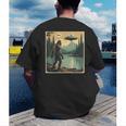 Bigfoot Sasquatch Alien Spaceship UFO Introvert Bruh Men's Back Print T-Shirt